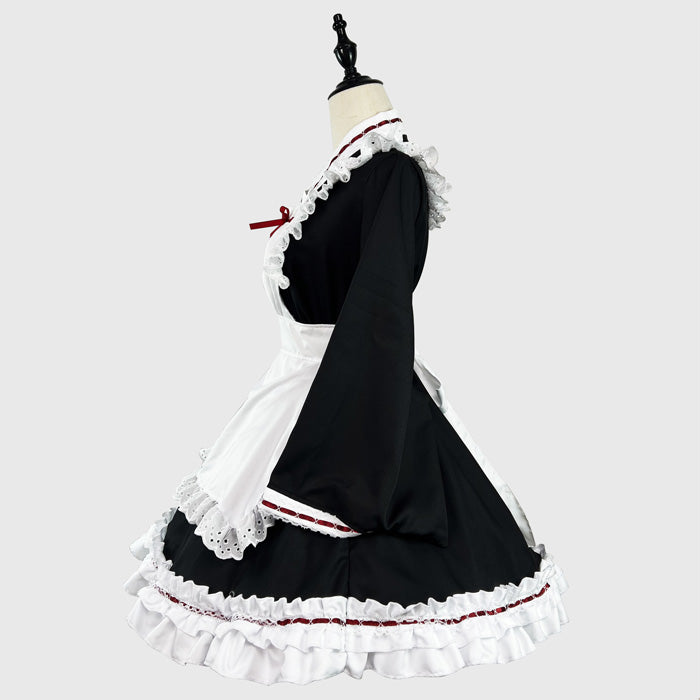 大きいサイズレディース大正レトロ風メイドさんのセットアップ (L/3L/5L)/コスプレ