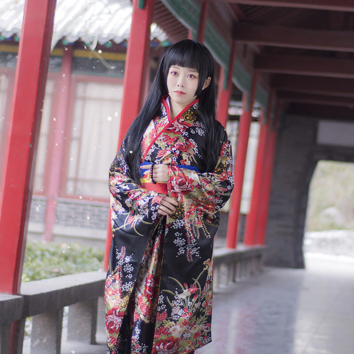 大きいサイズレディース閻魔さんの着物コスプレ (M/L/LL/3L/4L/5L/6L)/コスプレ