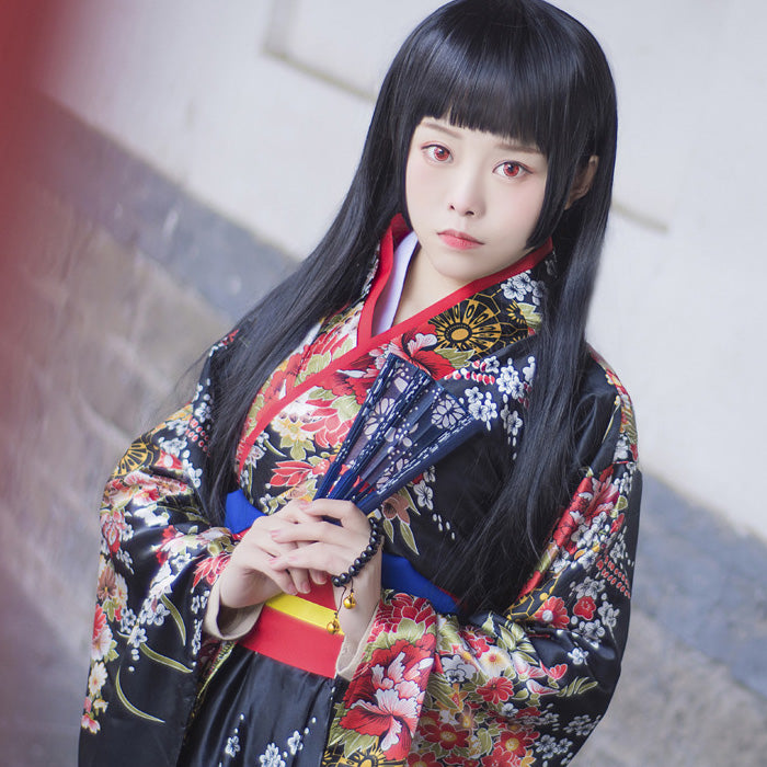 大きいサイズレディース閻魔さんの着物コスプレ (M/L/LL/3L/4L/5L/6L)/コスプレ
