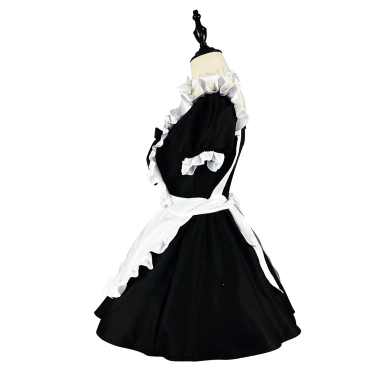 大きいサイズレディースハートミニメイド服ワンピ―ス (M/L/2L/3L/4L/5L/6L)/コスプレ/ハロウィン