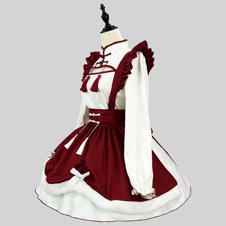 大きいサイズレディースチャイナタッセルデザインコスプレ服ワンピ―ス (M/L/2L/3L/4L/5L/6L)/コスプレ/ハロウィン/クリスマス