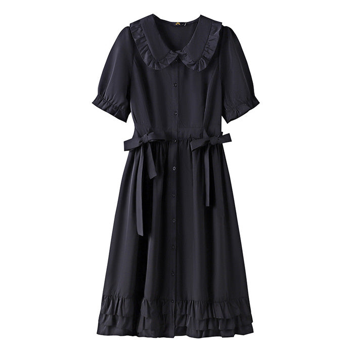 Classical dress with ruffled collar and ribbon (3L/4L/5L/6L/7L)