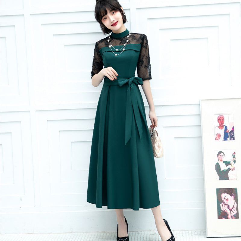 ■Elegant lace docking dress (LL/3L/4L/5L/6L/7L/8L/9L) Custom-made/Occasion/Wedding invitation