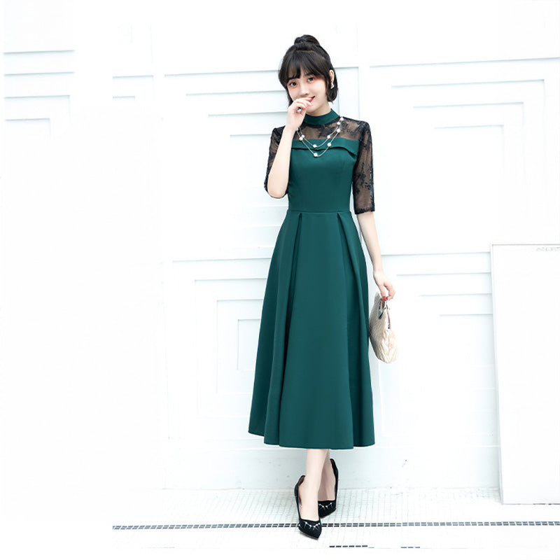 ■Elegant lace docking dress (LL/3L/4L/5L/6L/7L/8L/9L) Custom-made/Occasion/Wedding invitation