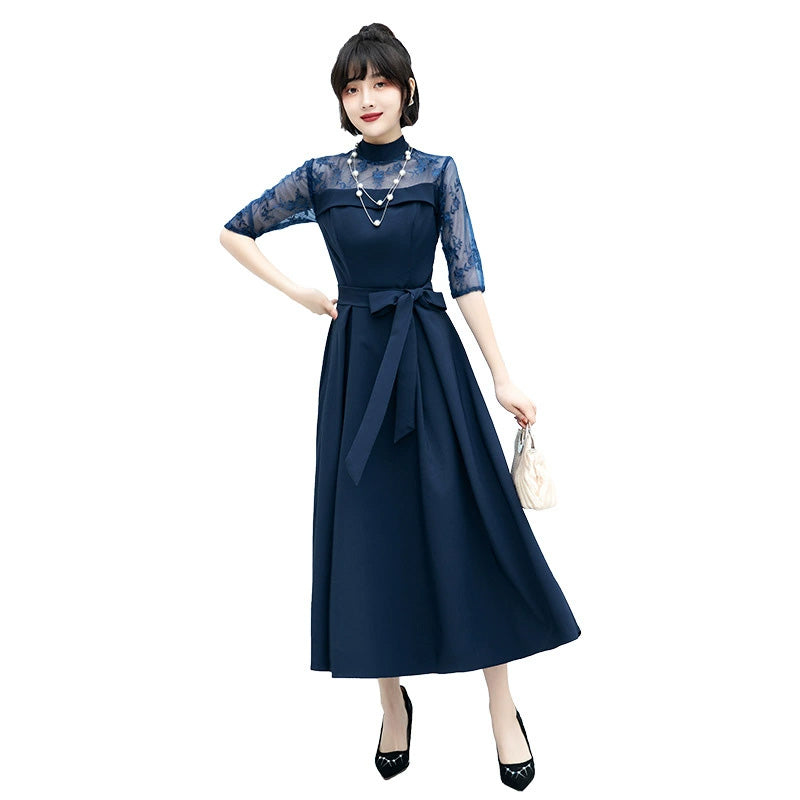■Elegant lace docking dress (LL/3L/4L/5L/6L/7L/8L/9L) Custom-made/Occasion/Wedding invitation