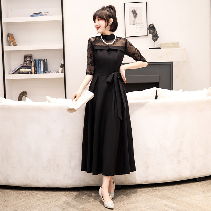 ■Elegant lace docking dress (LL/3L/4L/5L/6L/7L/8L/9L) Custom-made/Occasion/Wedding invitation