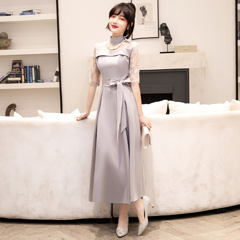 ■Elegant lace docking dress (LL/3L/4L/5L/6L/7L/8L/9L) Custom-made/Occasion/Wedding invitation