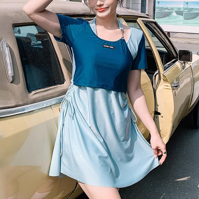 Candy Girl フェイクレイヤードぽっちゃり水着・スイムウェア(3L/4L/5L/6L/7L)