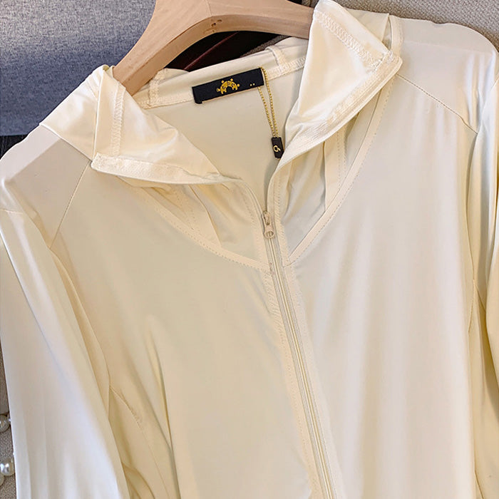 Lightweight, sun-protective yellow, loose-fitting parka (3L/4L/5L/6L/7L)