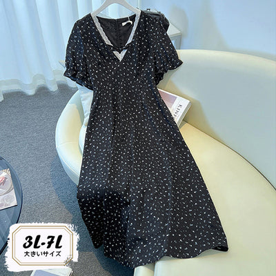 ときめく余韻のヴィンテージワンピ(3L/4L/5L/6L/7L)