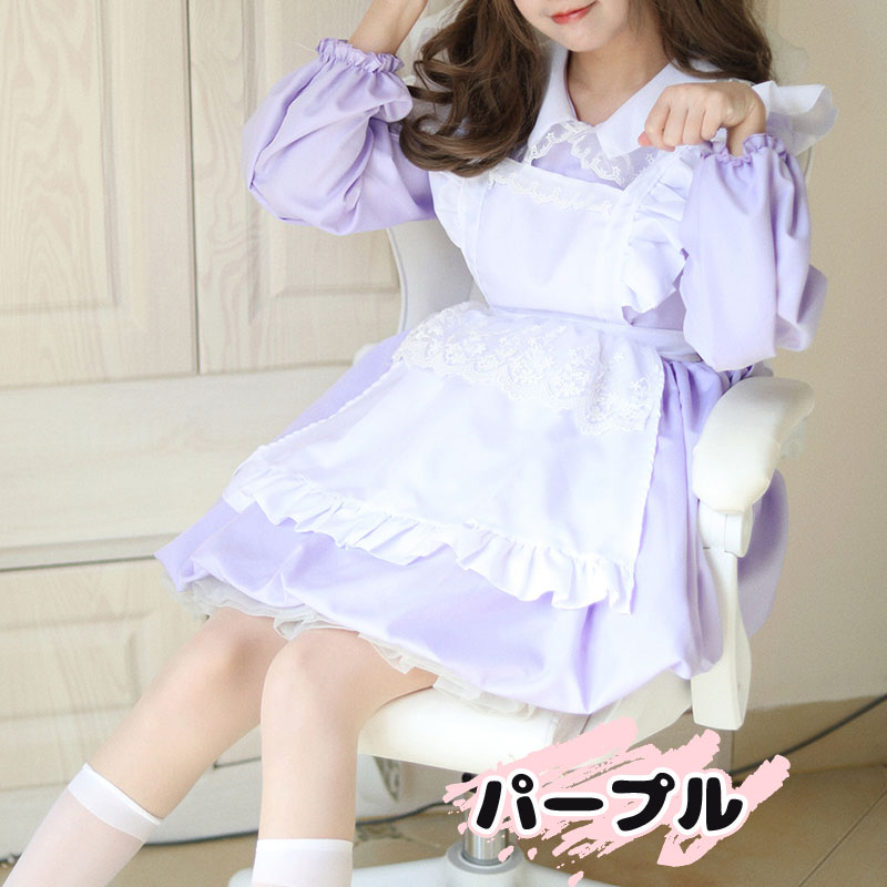 キャンディメイド服ワンピ―ス (2L/3L/4L/5L/6L)/大きいサイズ/コスプレ/ハロウィン/パープル