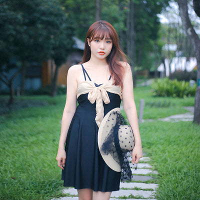 水着リボンワンピース・カーディガン付きショーパン3点セット・スイムウェア (3L/4L/5L/6L/7L)