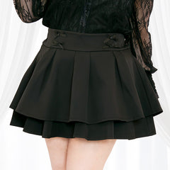 Black False Tiered Skirt (3L/4L/5L/6L) / Taberunosky