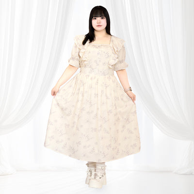 スイートバニラのふわふわメモリーワンピース(3L/4L/5L/6L)/Taberunosky(タベルノスキー)