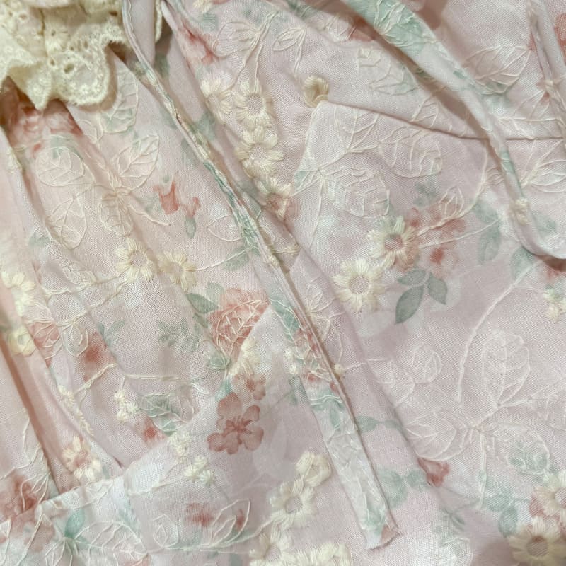 Sweet Bouquet Cotton Flared Long Dress (L/LL/3L/4L/5L)