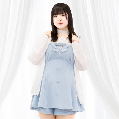 【大きいサイズのアウターランキング】Melting White Magic Cardigan (3L/5L) / Taberunosky