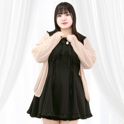 【大きいサイズのアウターランキング】Melting Milk Tea Magic Cardigan (3L/5L) / Taberunosky