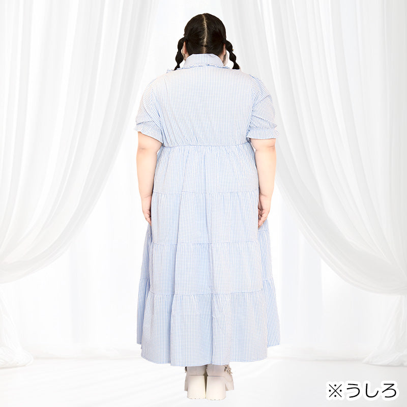 そらいろプリンセスのふわふわティアードワンピ(3L/4L/5L/6L)/Taberunosky(タベルノスキー)