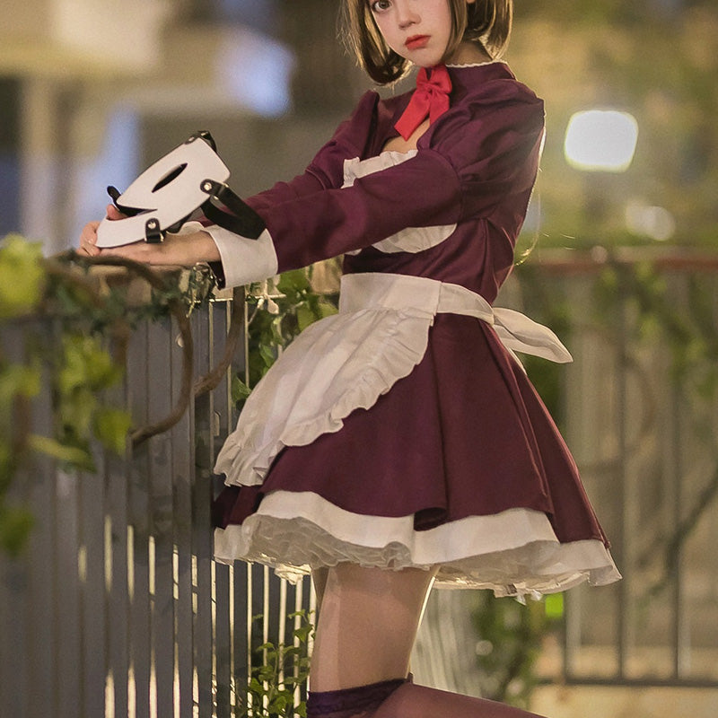 大きいサイズレディースメイドMASKコスプレ衣装ワンピース (M/L/2L/3L/4L/5L/6L)/コスプレ/ハロウィン