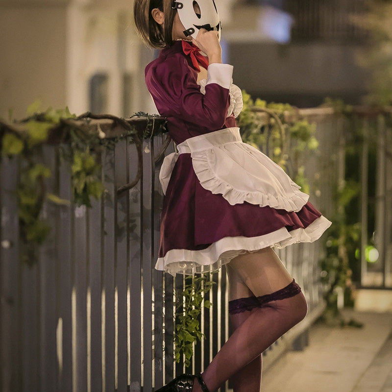 大きいサイズレディースメイドMASKコスプレ衣装ワンピース (M/L/2L/3L/4L/5L/6L)/コスプレ/ハロウィン