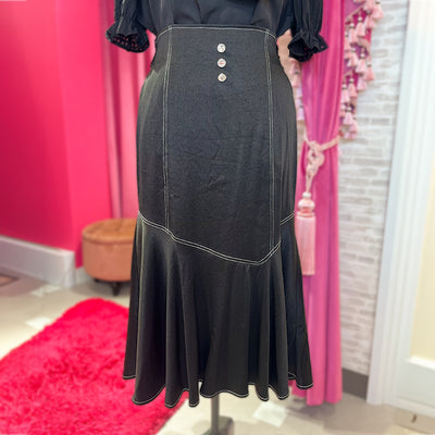 【大きいサイズのボトムスランキング】Heart Jewel Mermaid Line Skirt (3L/5L) / Taberunosky