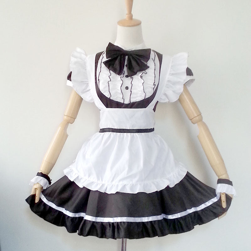 大きいサイズレディースネコミミシルエットメイド服ワンピ―ス (2L/3L/4L/5L/6L)/大きいサイズ/コスプレ/ハロウィン