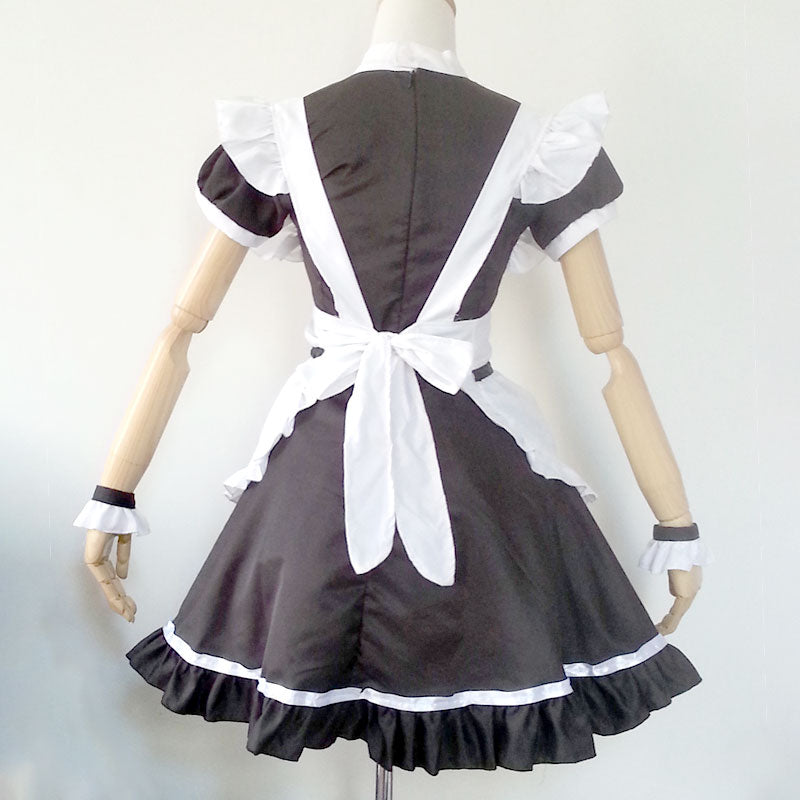 大きいサイズレディースネコミミシルエットメイド服ワンピ―ス (2L/3L/4L/5L/6L)/大きいサイズ/コスプレ/ハロウィン