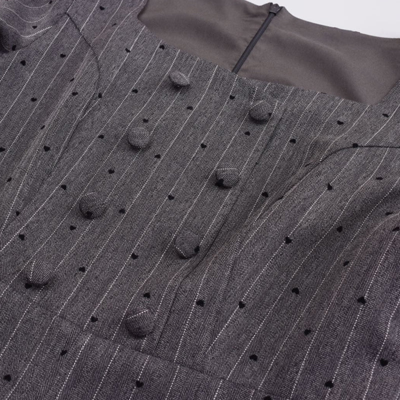 Striped Heart Dot French Dress (LL/3L/4L/5L)