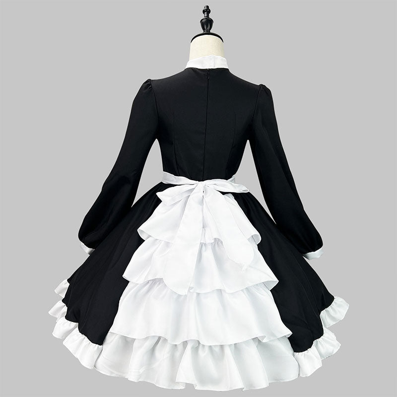 大きいサイズレディースフリルバック薔薇メイド服 (2L/3L/4L/5L/6L)/コスプレ/ハロウィン