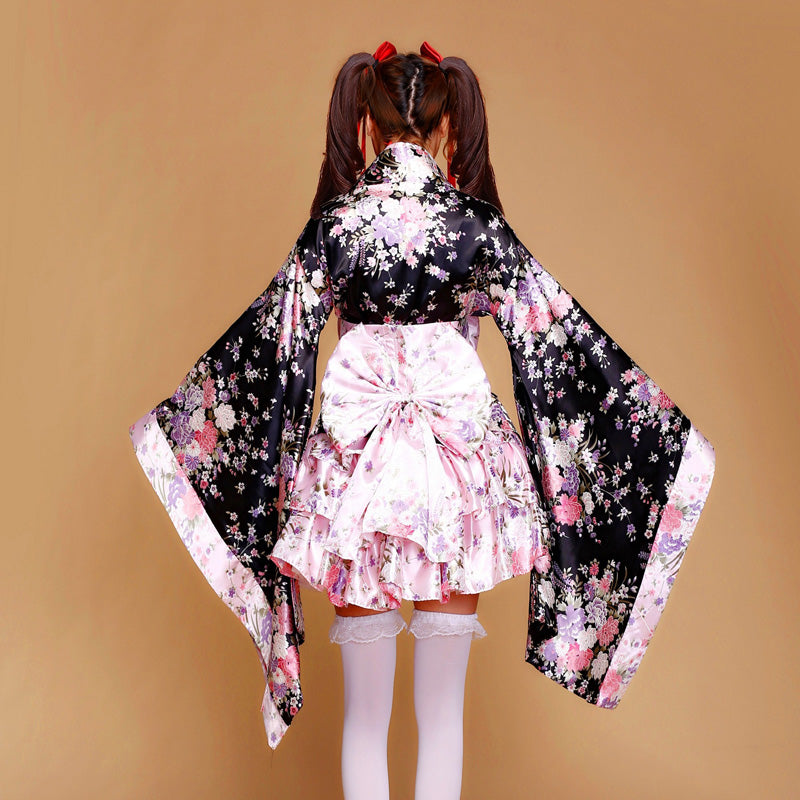 大きいサイズレディース和ゴシックお着物コスプレセット (2L/3L/4L)/大きいサイズ/コスプレ/ハロウィン