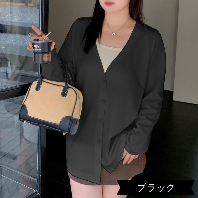 Vネックカーディガン(LL/3L/4L/5L)