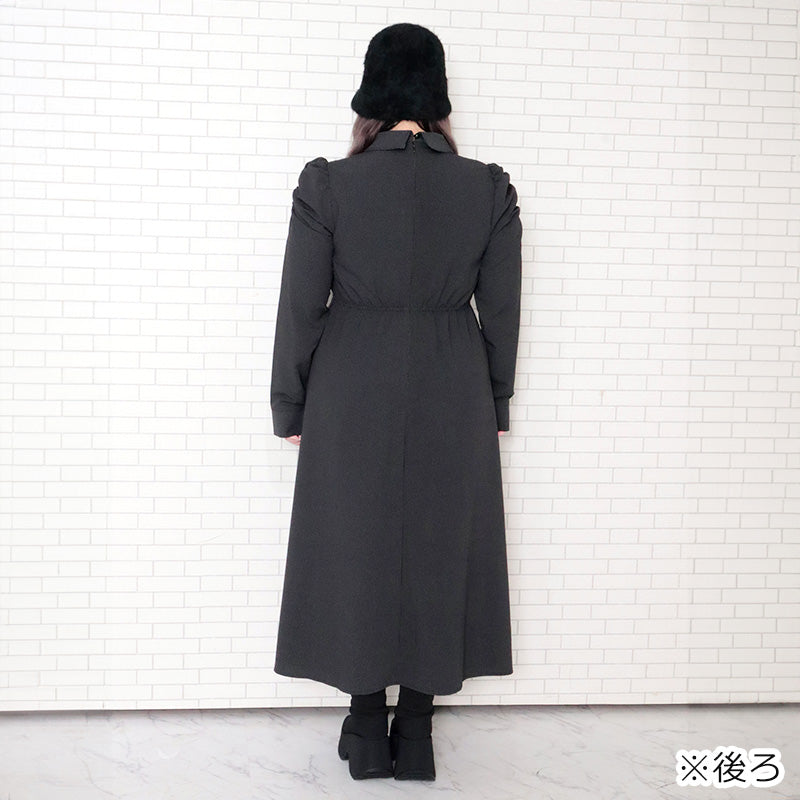 大きいサイズレディースフロントオープン長袖ワンピース(3L/4L/5L/6L)/Taberunosky(タベルノスキー)