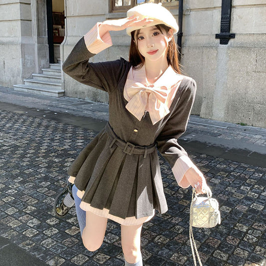 恋するプティ・リボンワンピース(L/LL/3L/4L/5L)