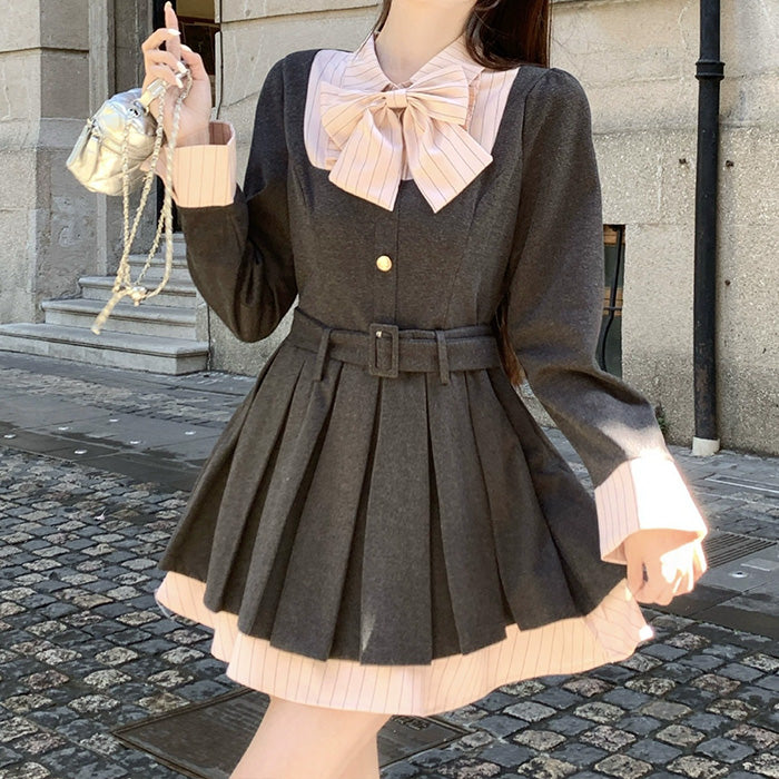 恋するプティ・リボンワンピース(L/LL/3L/4L/5L)