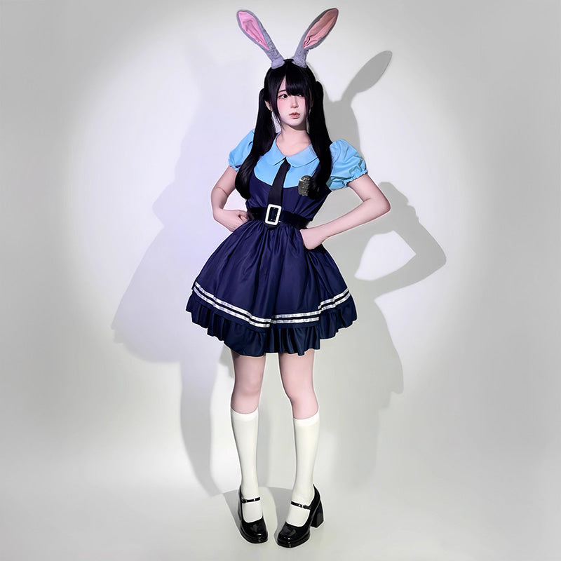 ラビット警察官のワンピ―ス (M/L/2L/3L/4L/5L/6L)/コスプレ/ハロウィン