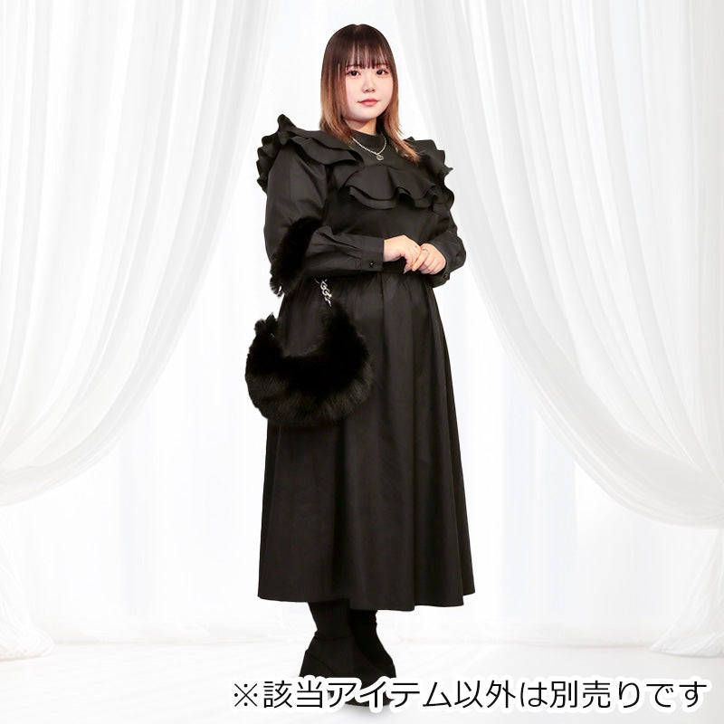 ダークスイート・フリルドリームワンピース(4L/6L)/Taberunosky(タベルノスキー)
