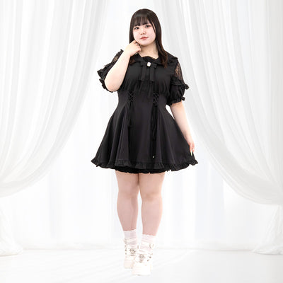 【大きいサイズのセットアップランキング】Melty Ribbon Sailor Collar Dolly Set (LL/3L/4L) / Taberunosky