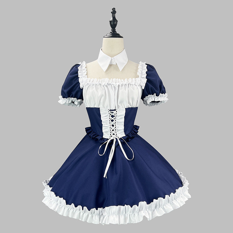 聖なるリボンクロスメイドNAVYワンピース(M/L/LL/3L/4L/5L/6L)ハロウィン/コスプレ