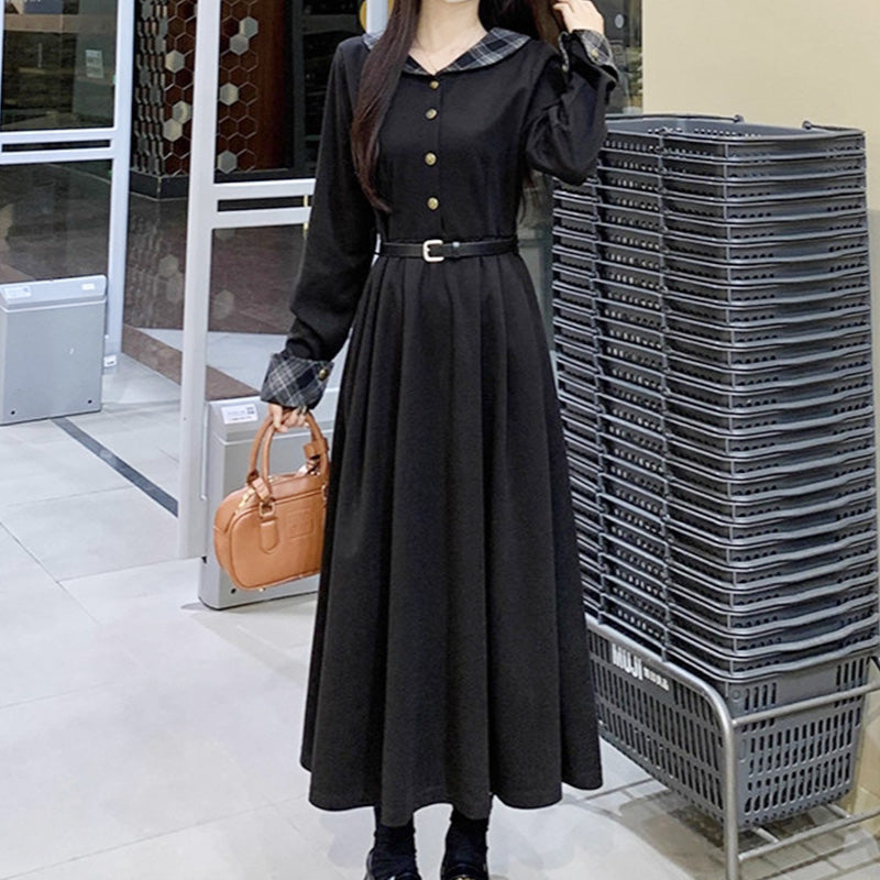 エクリプスチェック・ワンピース(L/LL/3L/4L/5L)