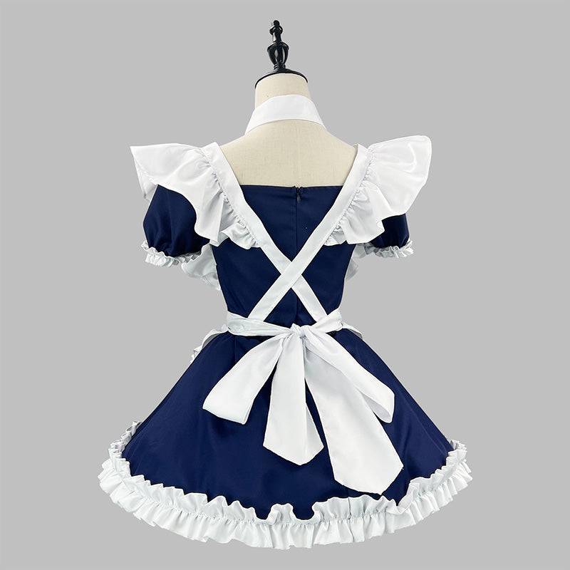 聖なるリボンクロスメイドNAVYワンピース(M/L/LL/3L/4L/5L/6L)ハロウィン/コスプレ