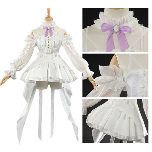女神からの贈り物の月白ロイヤルフリル プリンセスコスチューム(LL/3L/4L)ハロウィン/コスプレ