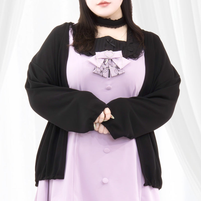 とろける黒魔法カーディガン(3L/5L)/Taberunosky(タベルノスキー)