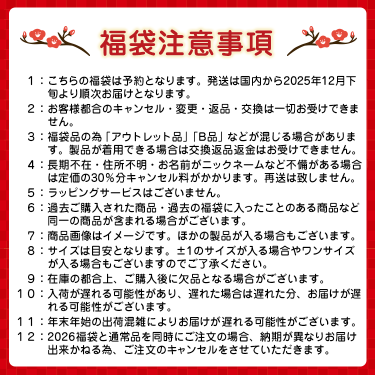 【オンライン限定福袋】Taberunosky 福袋 プラスサイズ22000円