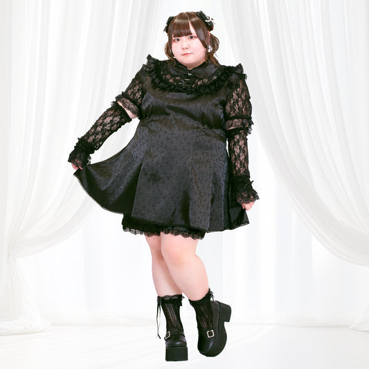 ブラックローズの漆黒デビルちゃんセットアップ・アームカバー付(3L/4L/5L/6L)/Taberunosky(タベルノスキー)