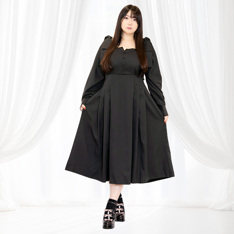 シュガーブラックボンボン・リボンワンピース（3L/4L/5L/6L