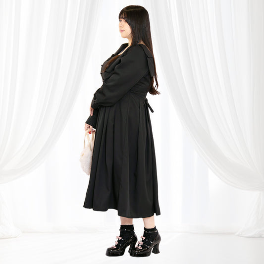 シュガーブラックボンボン・リボンワンピース(3L/4L/5L/6L)/Taberunosky(タベルノスキー)