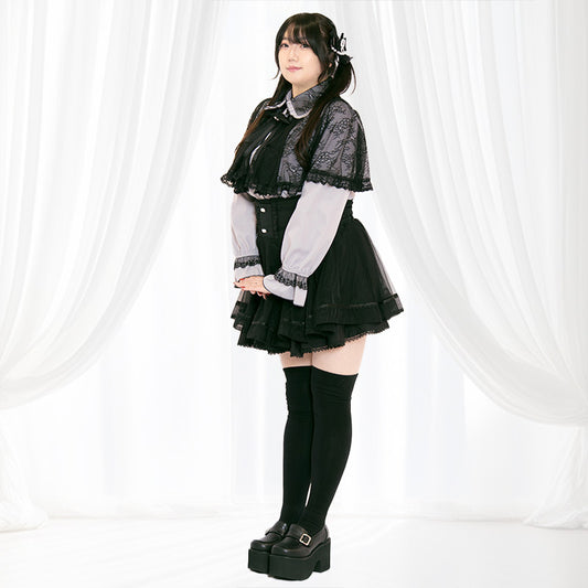 ミッドナイトチュール・地雷スカート・スカパン(3L/4L/5L)