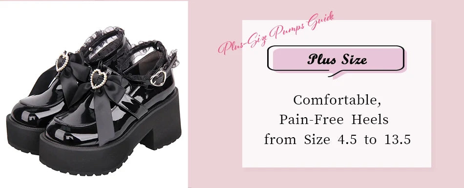 I've updated my blog with a larger version ♡The Ultimate Plus-Size Pumps Guide: Comfortable, Pain-Free Heels from Size 4.5 to 13.5
