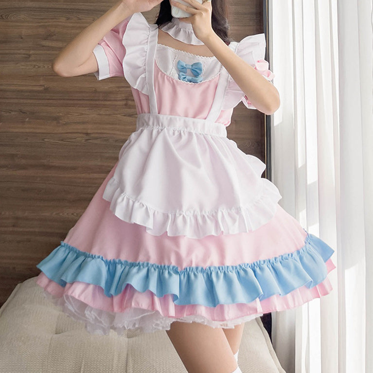 大きいサイズレディーススイートメイド服ワンピ―ス (2L/3L/4L/5L/6L)/大きいサイズ/コスプレ/ハロウィン