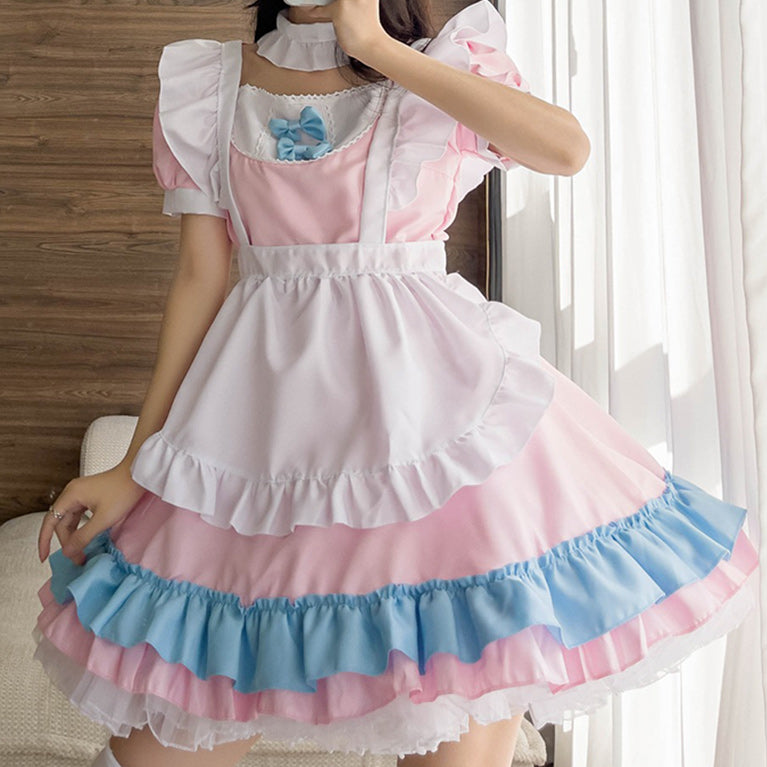 大きいサイズレディーススイートメイド服ワンピ―ス (2L/3L/4L/5L/6L)/大きいサイズ/コスプレ/ハロウィン